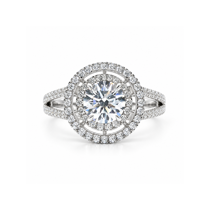Cosmic Aura Solitaire Lab Grown Diamond Ring