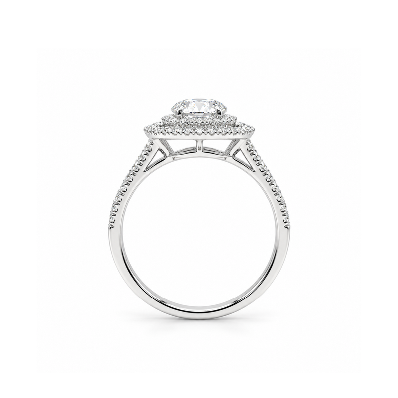 Cosmic Aura Solitaire Lab Grown Diamond Ring