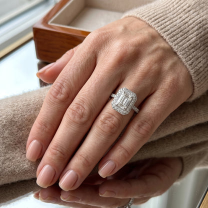 Lumina Recta Solitaire Lab Grown Diamond Ring