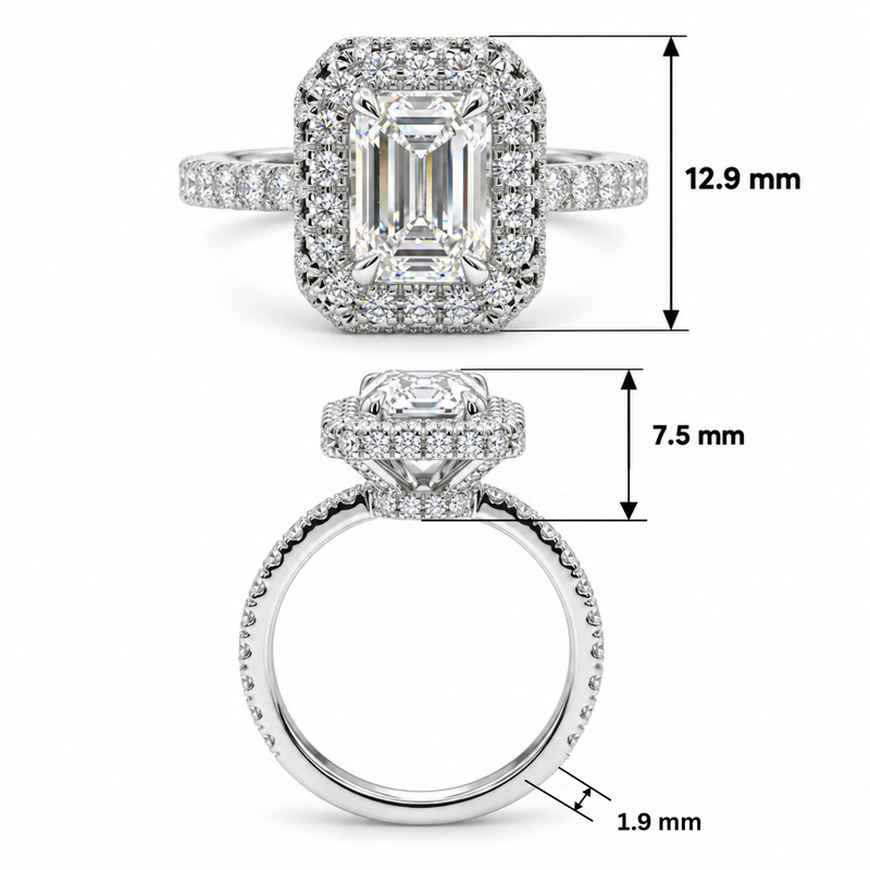 Lumina Recta Solitaire Lab Grown Diamond Ring