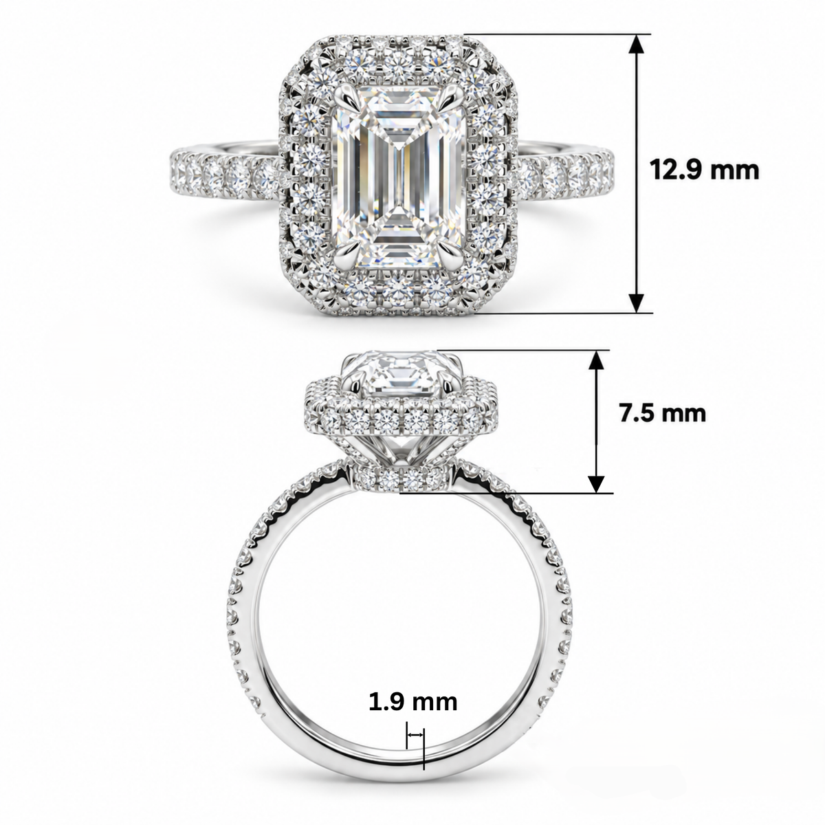 Lumina Recta Solitaire Lab Grown Diamond Ring
