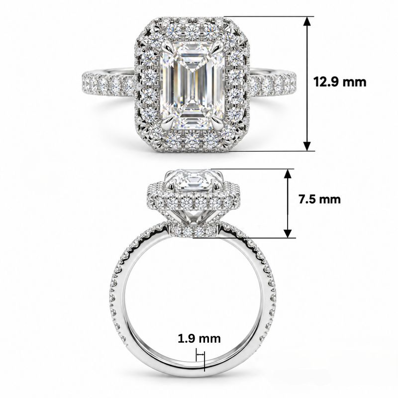 Lumina Recta Solitaire Lab Grown Diamond Ring