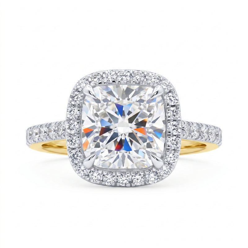 Serene Cushion Solitaire Lab Grown Diamond Ring