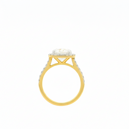 Serene Cushion Solitaire Lab Grown Diamond Ring