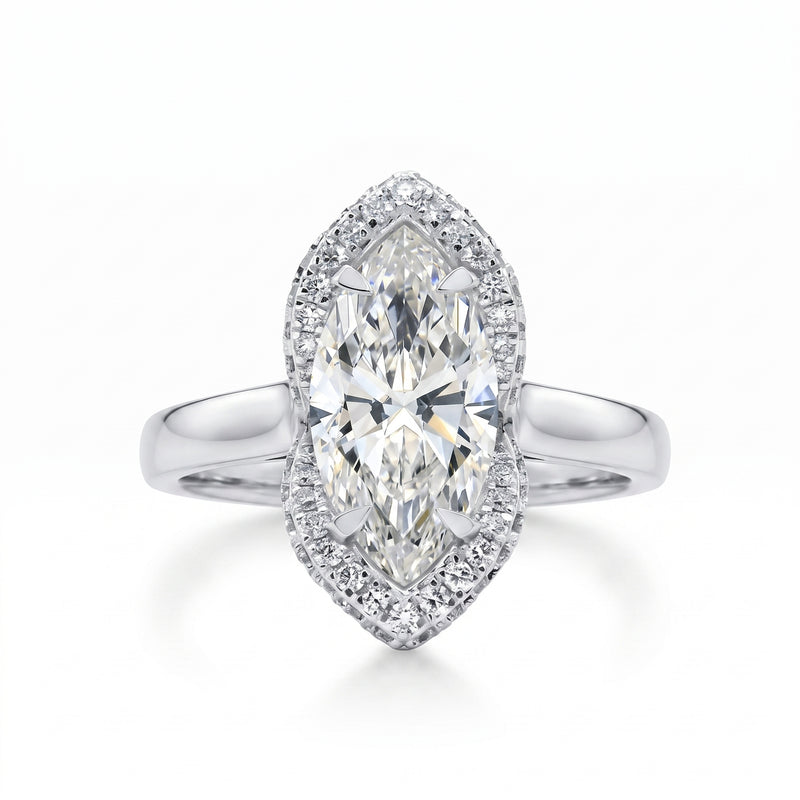 Fairy Quill Solitaire Lab Grown Diamond Ring