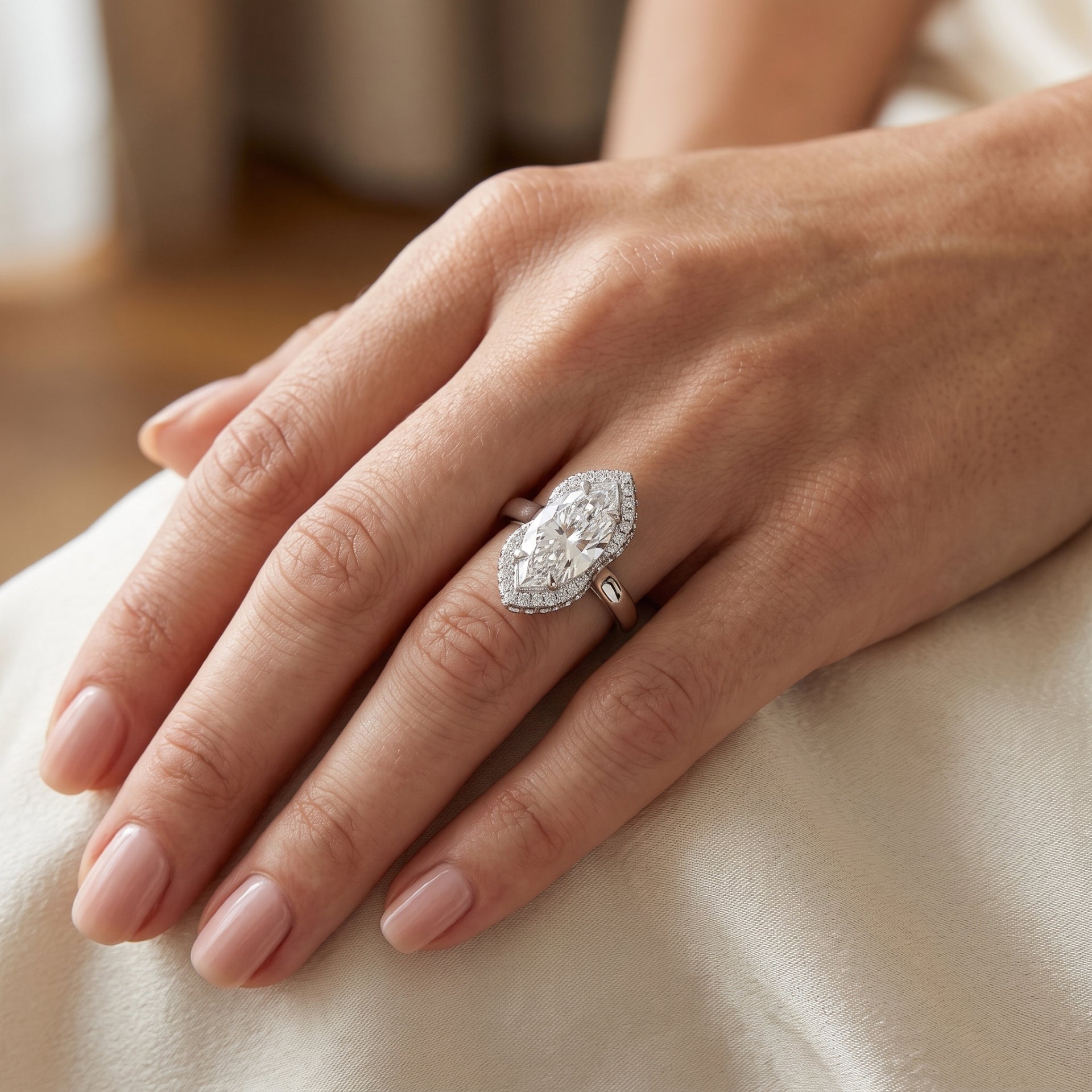 Fairy Quill Solitaire Lab Grown Diamond Ring