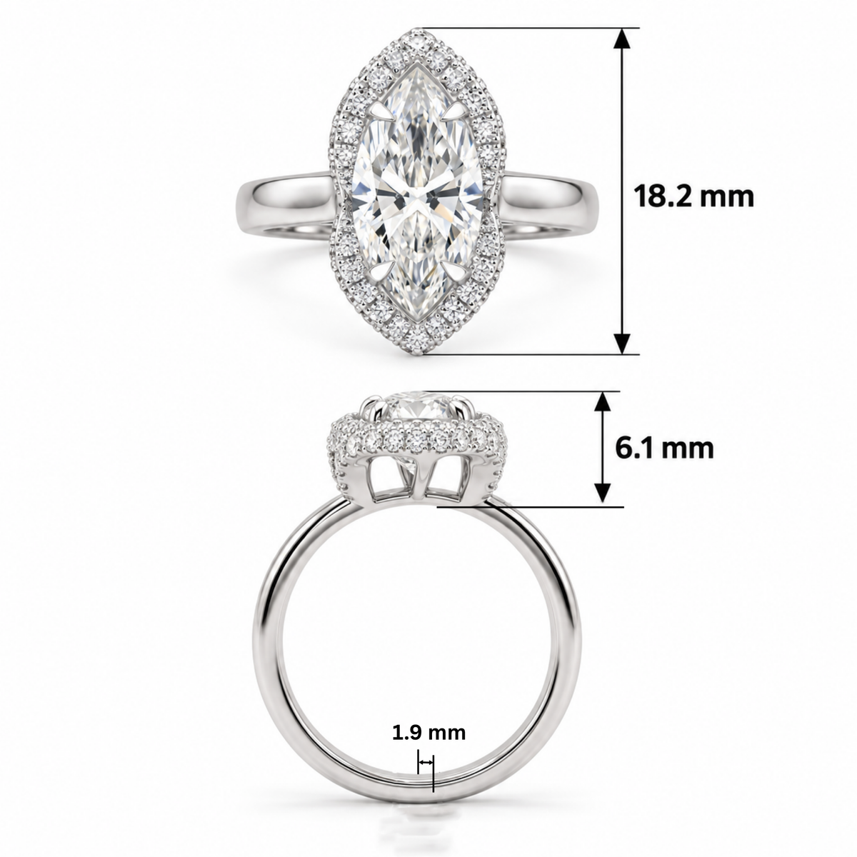Fairy Quill Solitaire Lab Grown Diamond Ring