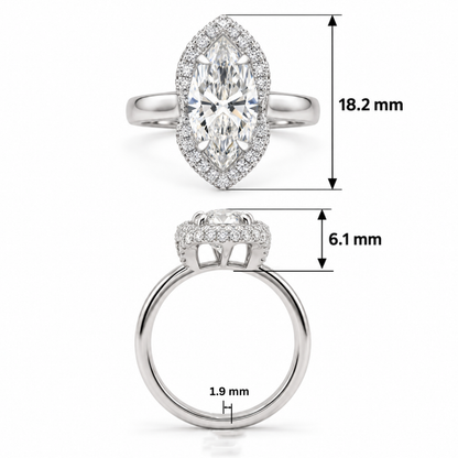 Fairy Quill Solitaire Lab Grown Diamond Ring