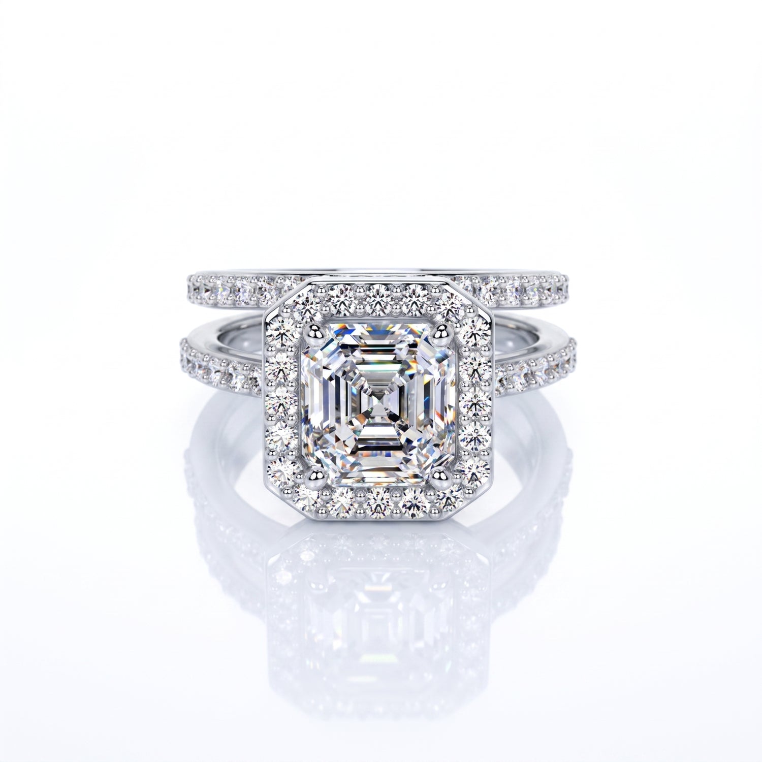 Radiance Garden Halo Solitaire Lab Grown Diamond Ring