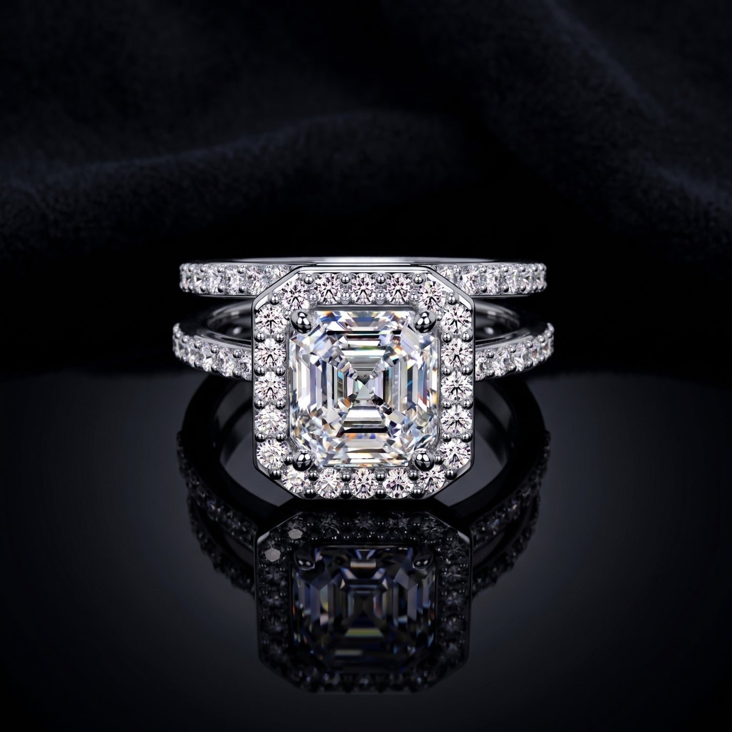 Radiance Garden Halo Solitaire Lab Grown Diamond Ring