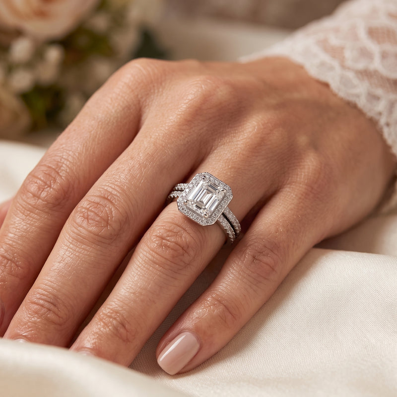 Radiance Garden Halo Solitaire Lab Grown Diamond Ring