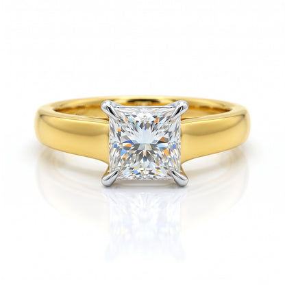 Sunlit Cube Solitaire Lab Grown Diamond Ring