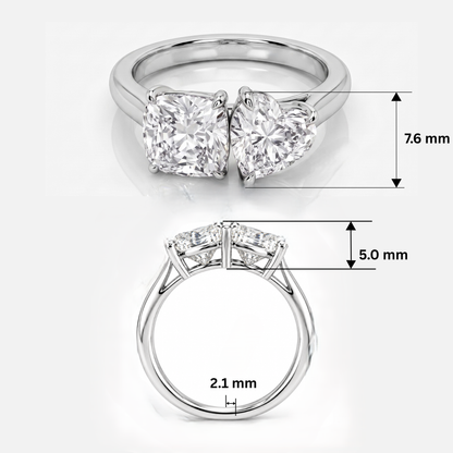 Perfect Pair Solitaire Lab Grown Diamond Ring