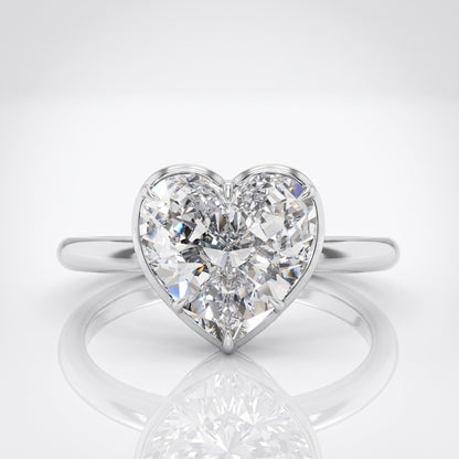 Glittering Heartbeat Solitaire Lab Grown Diamond Ring