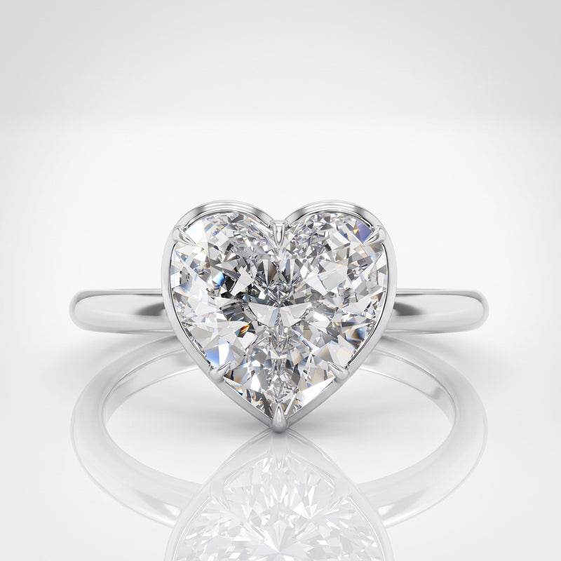 Glittering Heartbeat Solitaire Lab Grown Diamond Ring