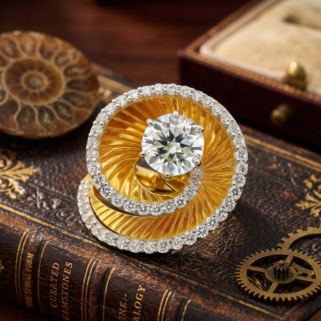 Whirlwind Solitaire Lab Grown Diamond Ring