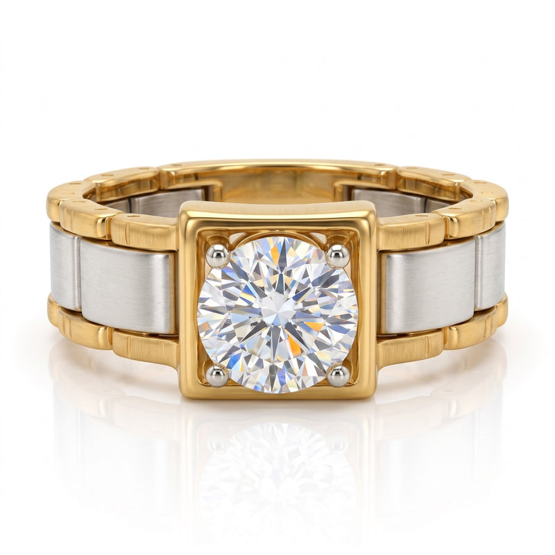 Modern Baroness Solitaire Lab Grown Diamond Ring