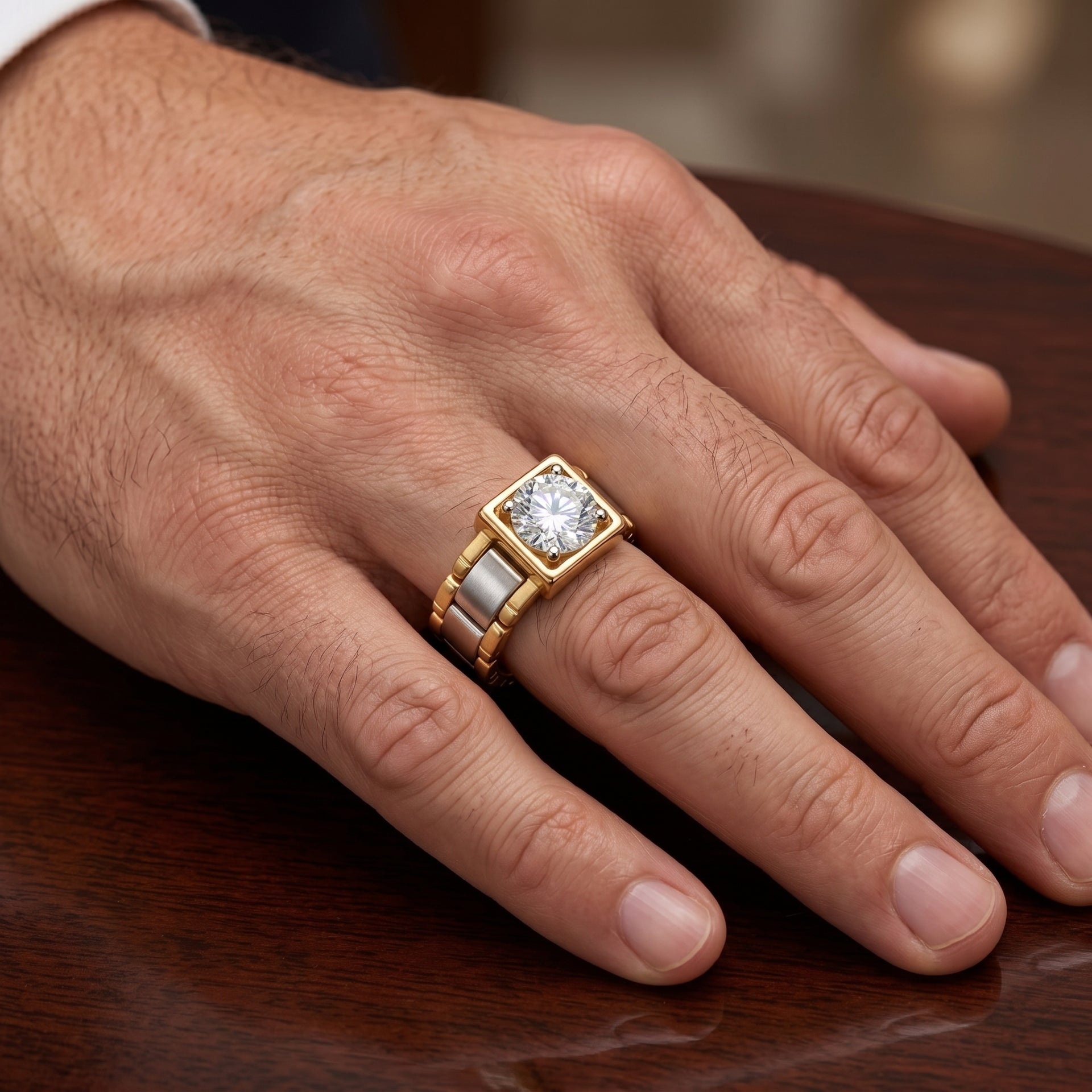 Modern Baroness Solitaire Lab Grown Diamond Ring