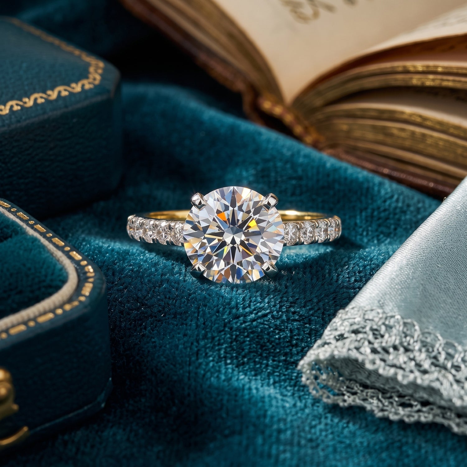 Grand Pavilion Solitaire Lab Grown Diamond Ring