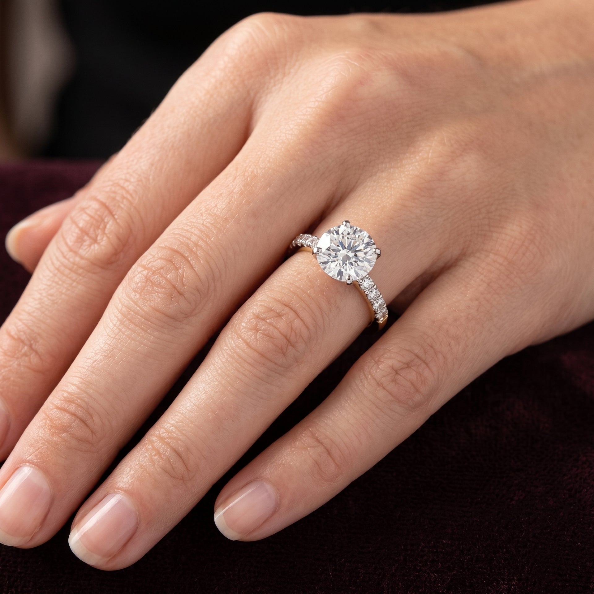 Grand Pavilion Solitaire Lab Grown Diamond Ring