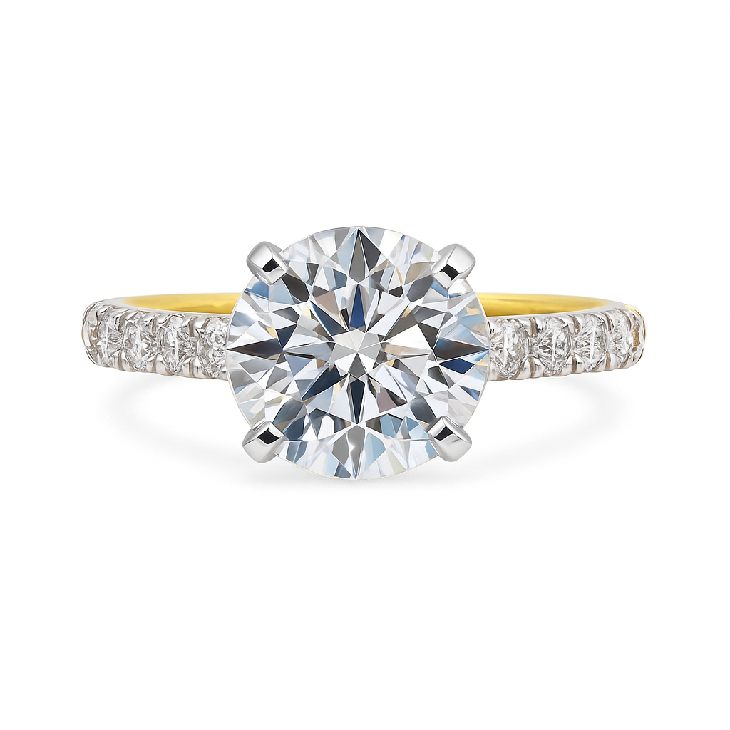Grand Pavilion Solitaire Lab Grown Diamond Ring