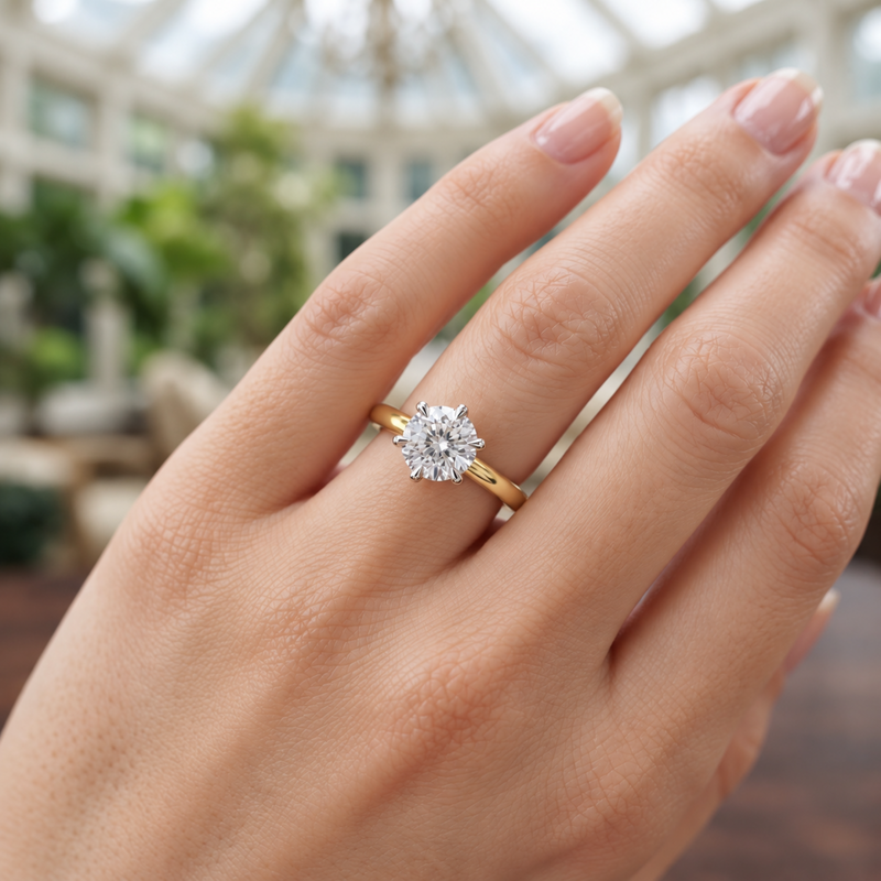Beloved Bloom Solitaire Lab Grown Diamond Ring