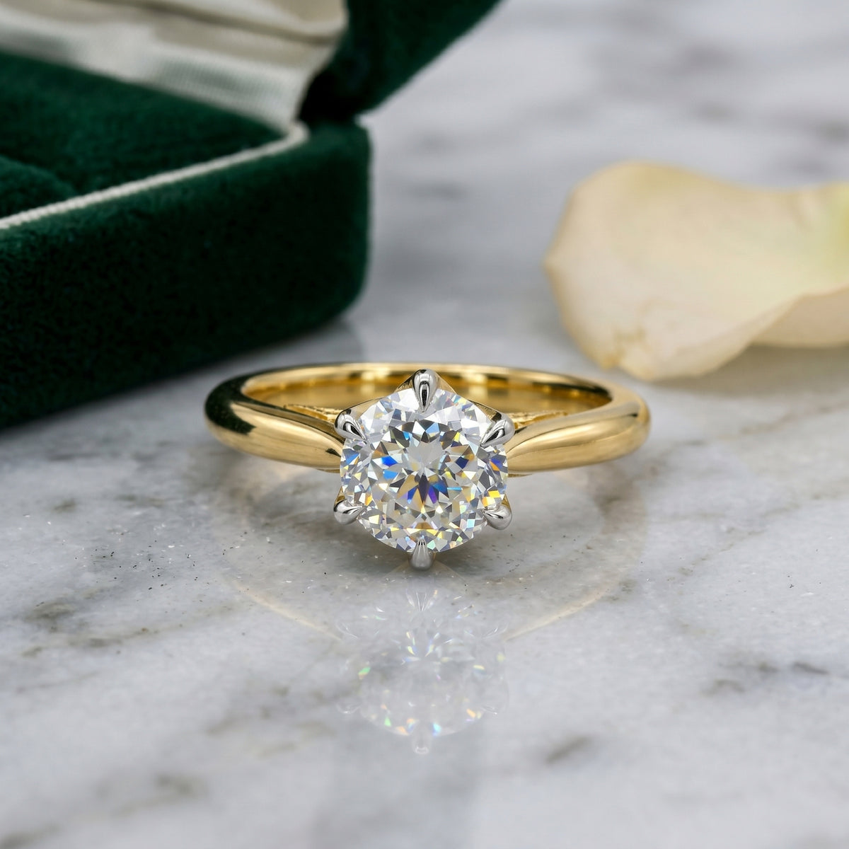 Beloved Bloom Solitaire Lab Grown Diamond Ring
