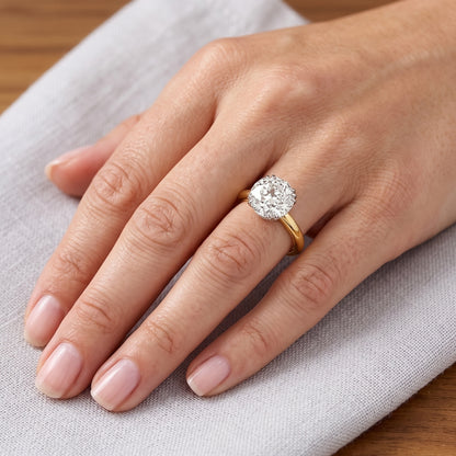 Monarch Halo Solitaire Lab Grown Diamond Ring