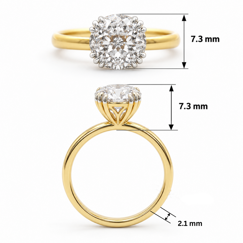 Monarch Halo Solitaire Lab Grown Diamond Ring