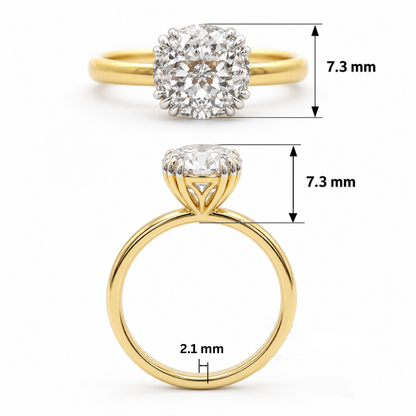 Monarch Halo Solitaire Lab Grown Diamond Ring