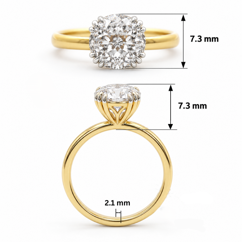 Monarch Halo Solitaire Lab Grown Diamond Ring