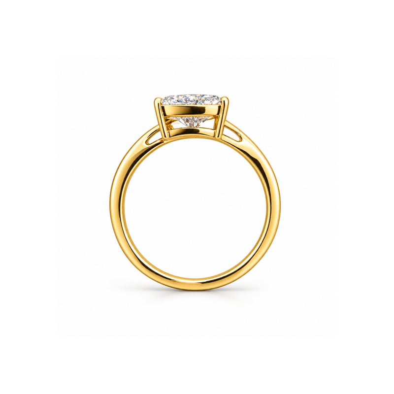 Luna Tria Solitaire Lab Grown Diamond Ring
