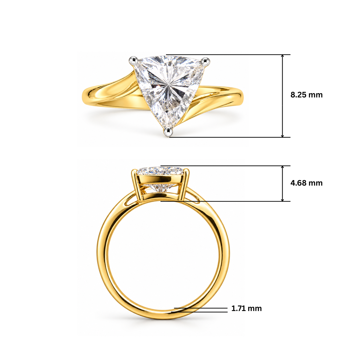 Luna Tria Solitaire Lab Grown Diamond Ring