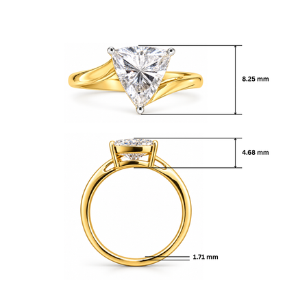 Luna Tria Solitaire Lab Grown Diamond Ring