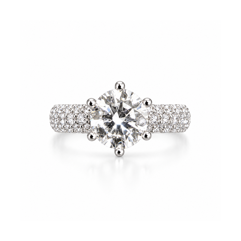 Frosted Bliss Solitaire Lab Grown Diamond Ring