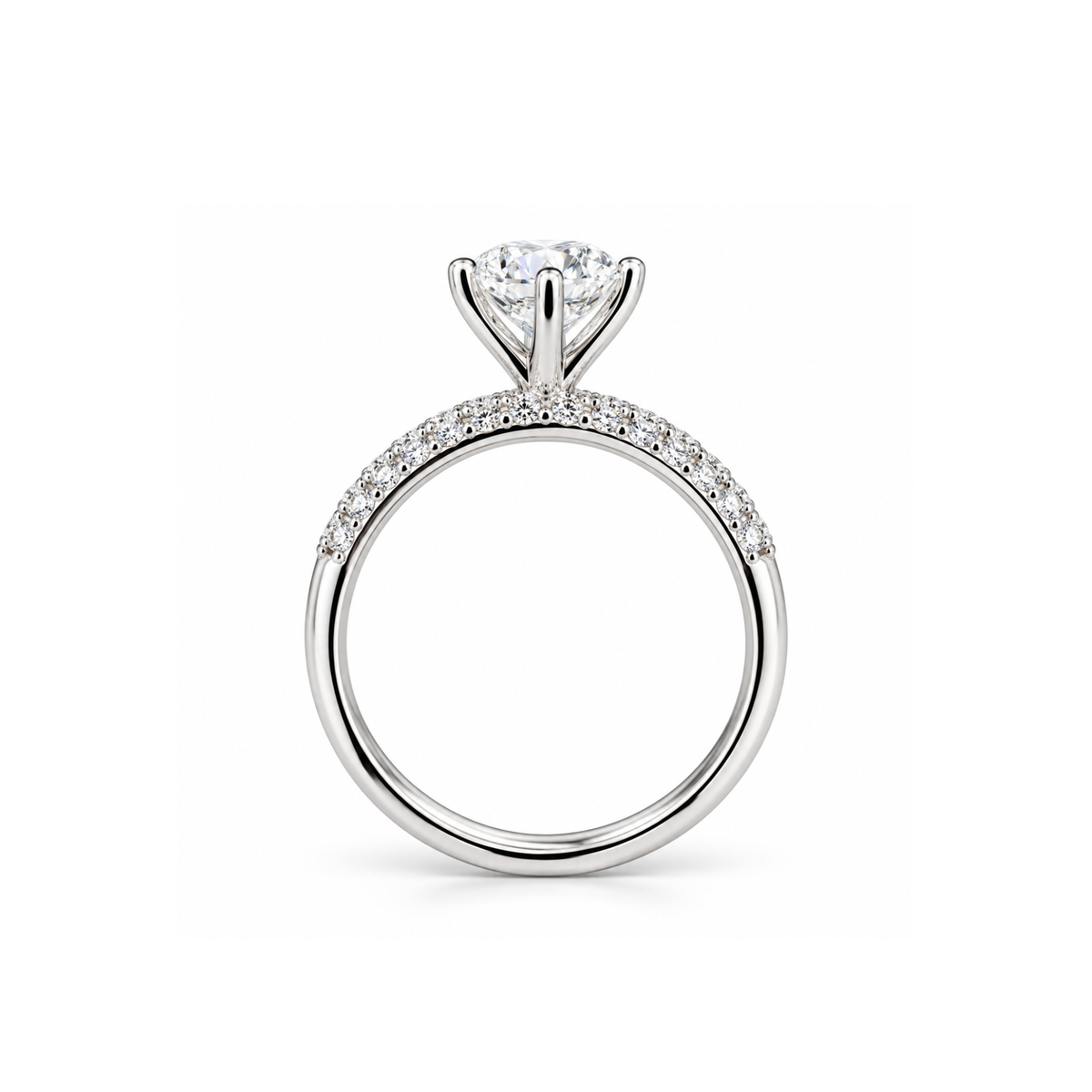 Frosted Bliss Solitaire Lab Grown Diamond Ring