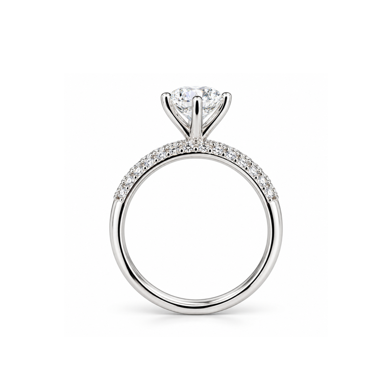 Frosted Bliss Solitaire Lab Grown Diamond Ring