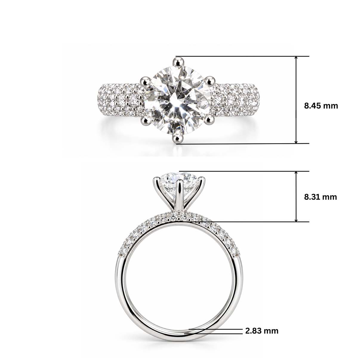Frosted Bliss Solitaire Lab Grown Diamond Ring