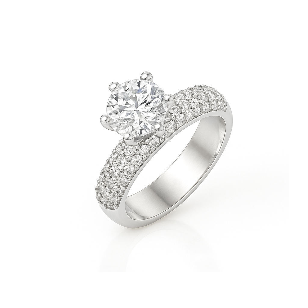 Frosted Bliss Solitaire Lab Grown Diamond Ring