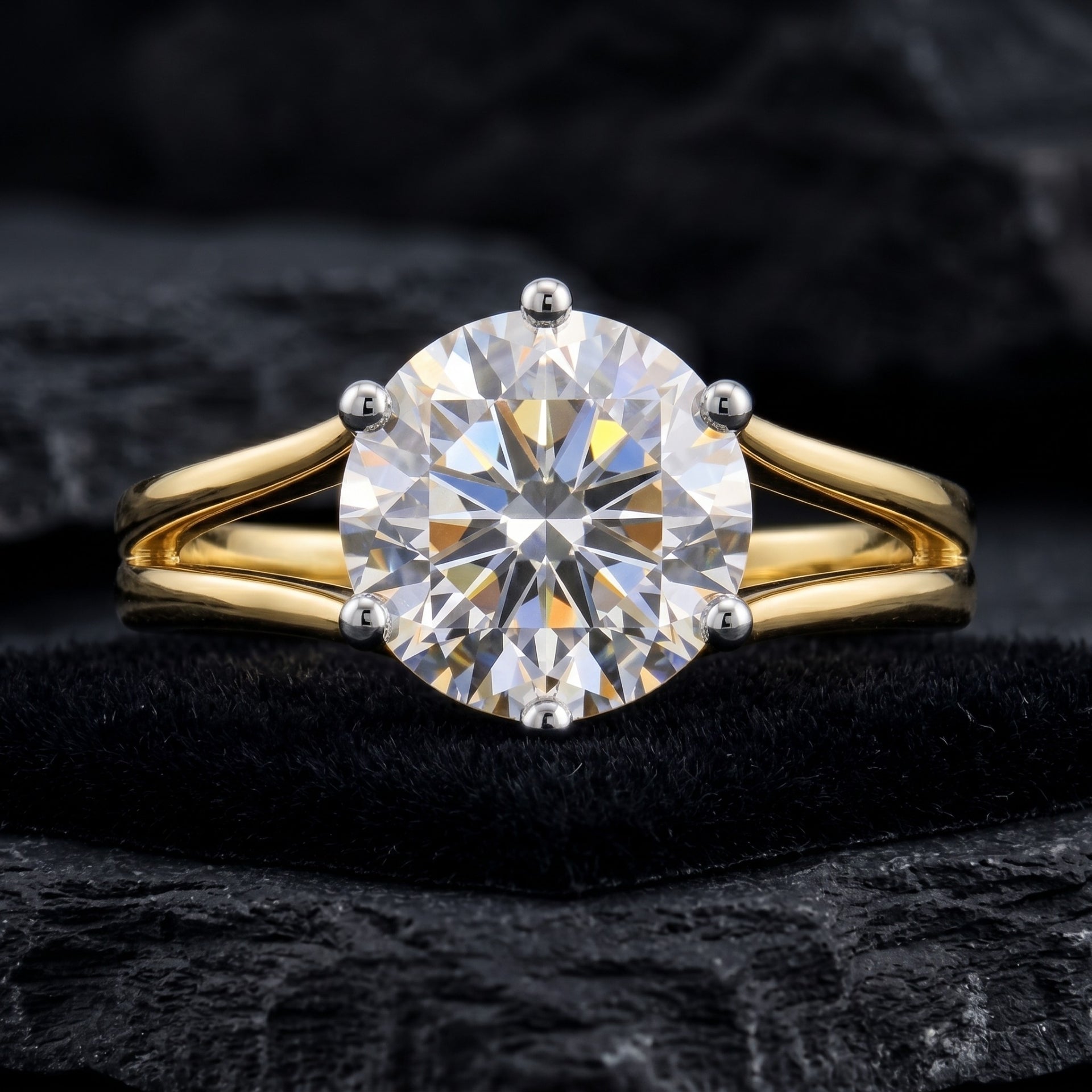 Majestic Sundawn Solitaire Lab Grown Diamond Ring