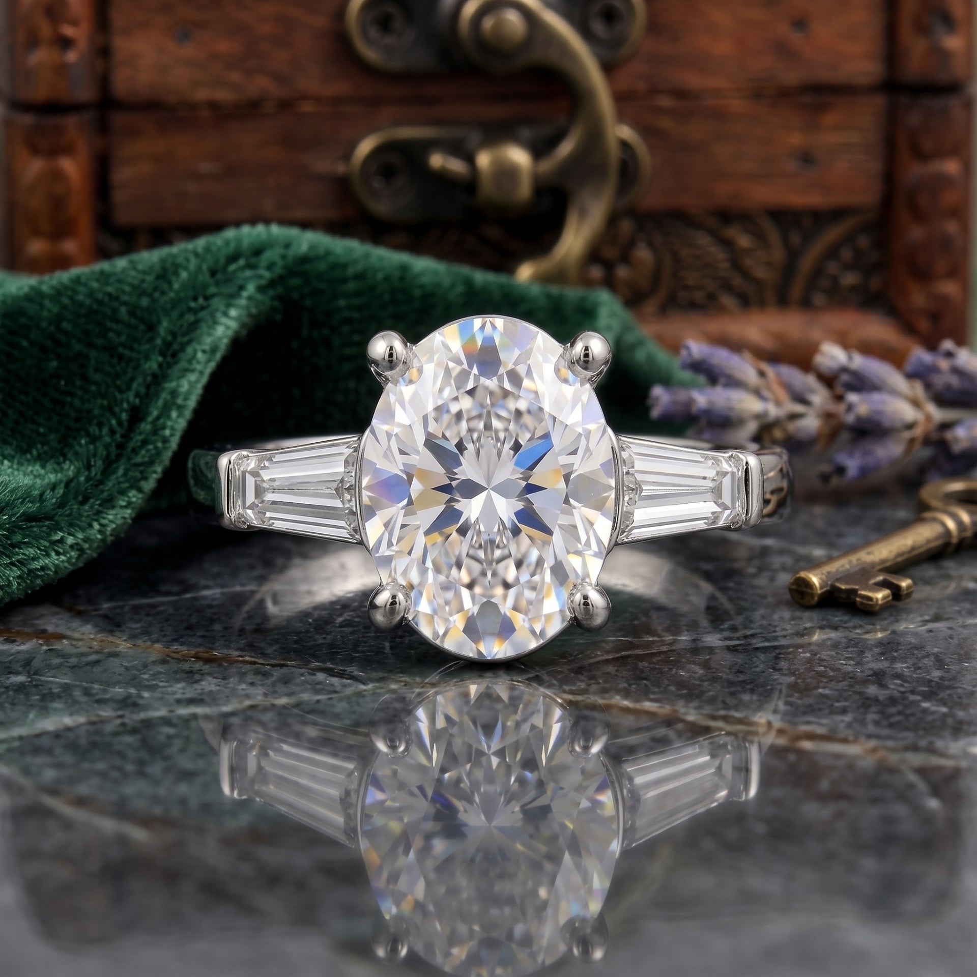Orion Trio Solitaire Lab Grown Diamond Ring