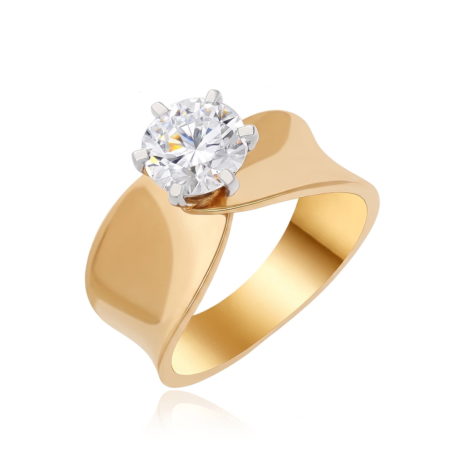 Noblesse Curve Solitaire Lab Grown Diamond Ring