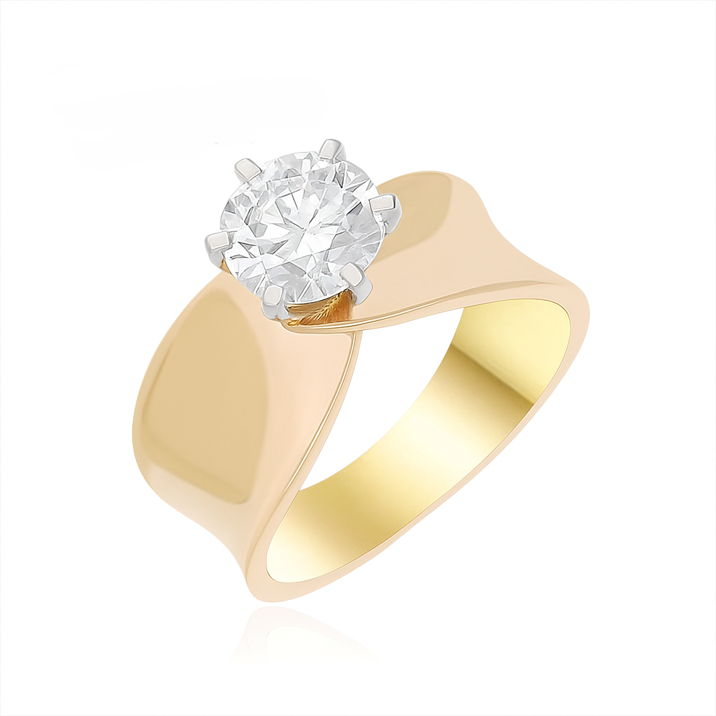 Noblesse Curve Solitaire Lab Grown Diamond Ring