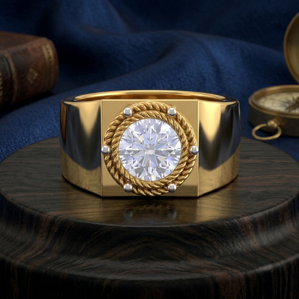 Heritage Crown Solitaire Lab Grown Diamond Ring