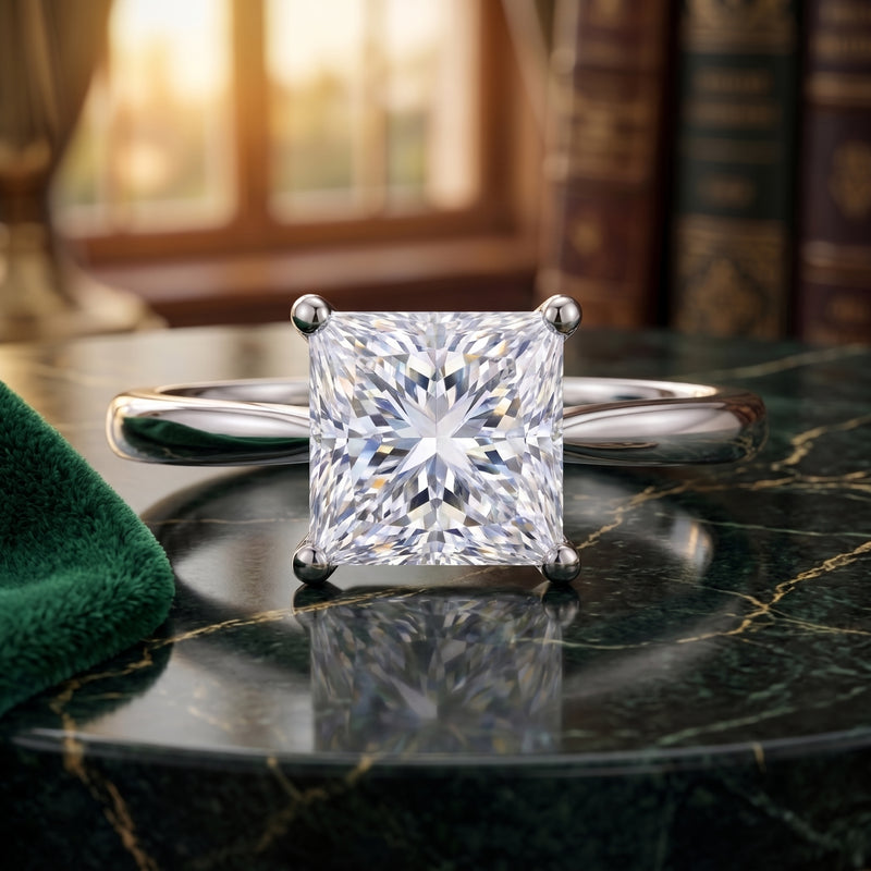 Pure Vertex Solitaire Lab Grown Diamond Ring