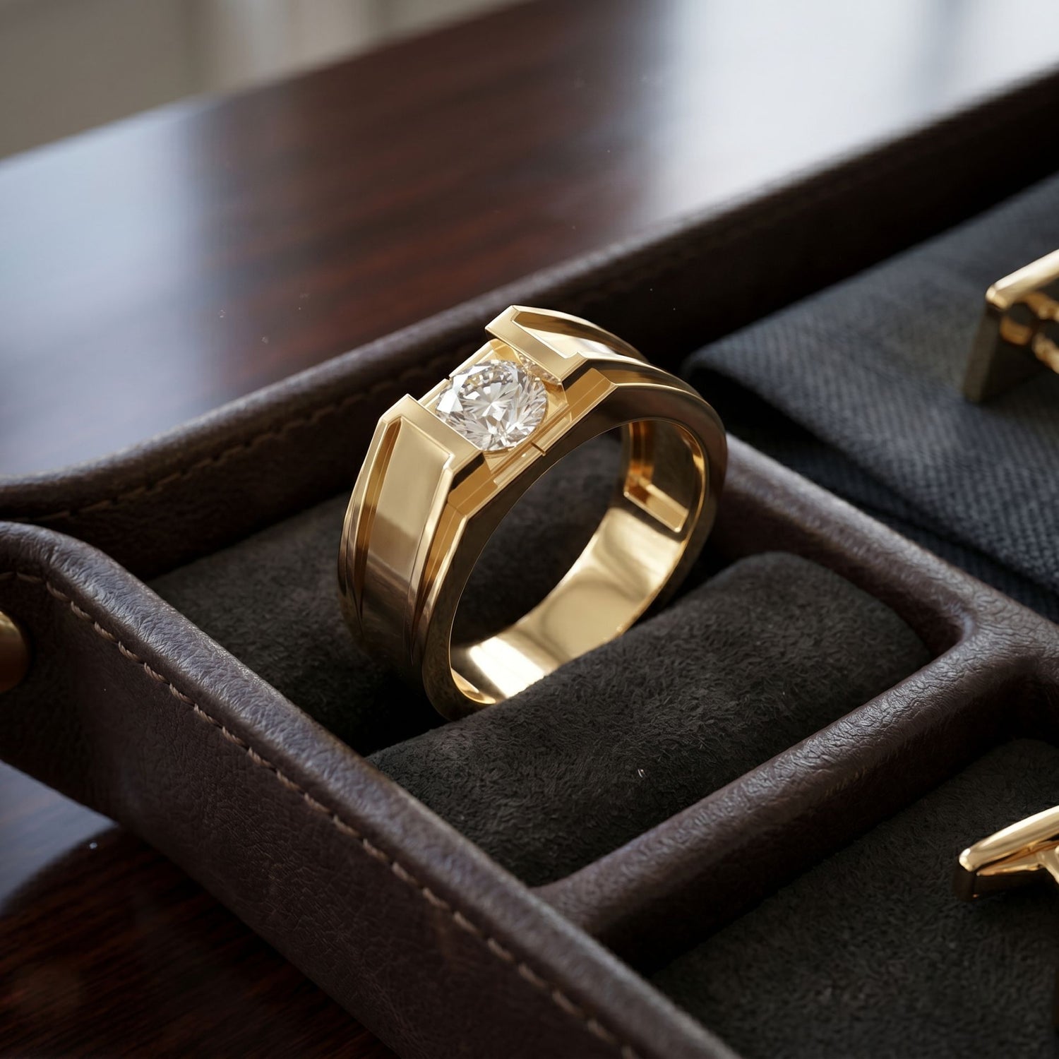 Urban Command Solitaire Lab Grown Diamond Ring