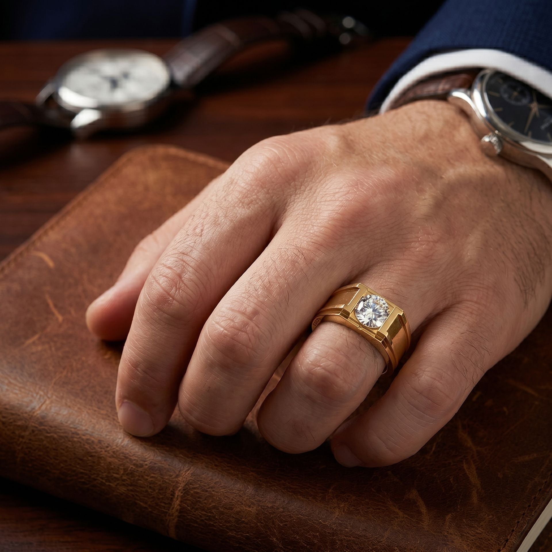 Urban Command Solitaire Lab Grown Diamond Ring