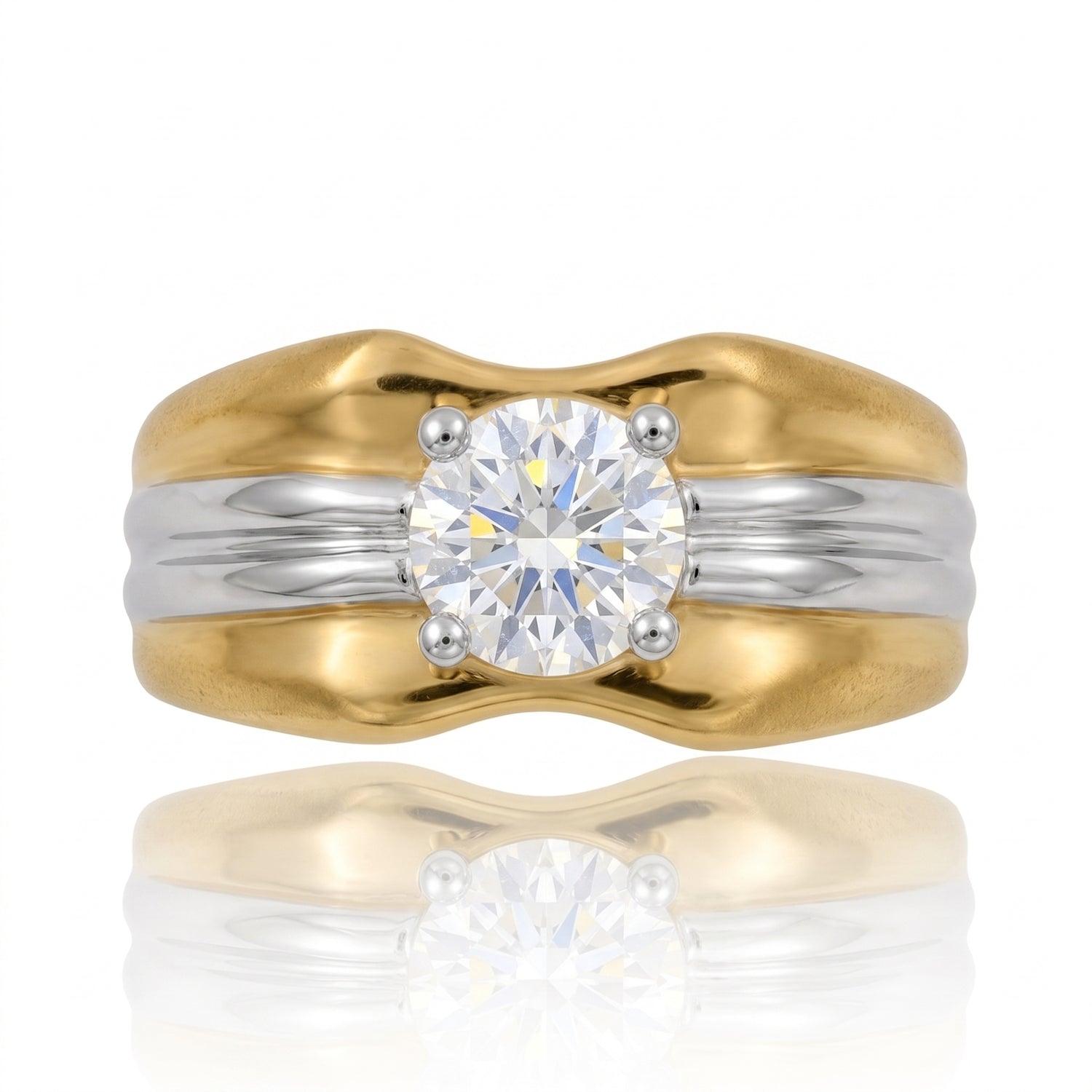 Metro Arc Solitaire Lab Grown Diamond Ring