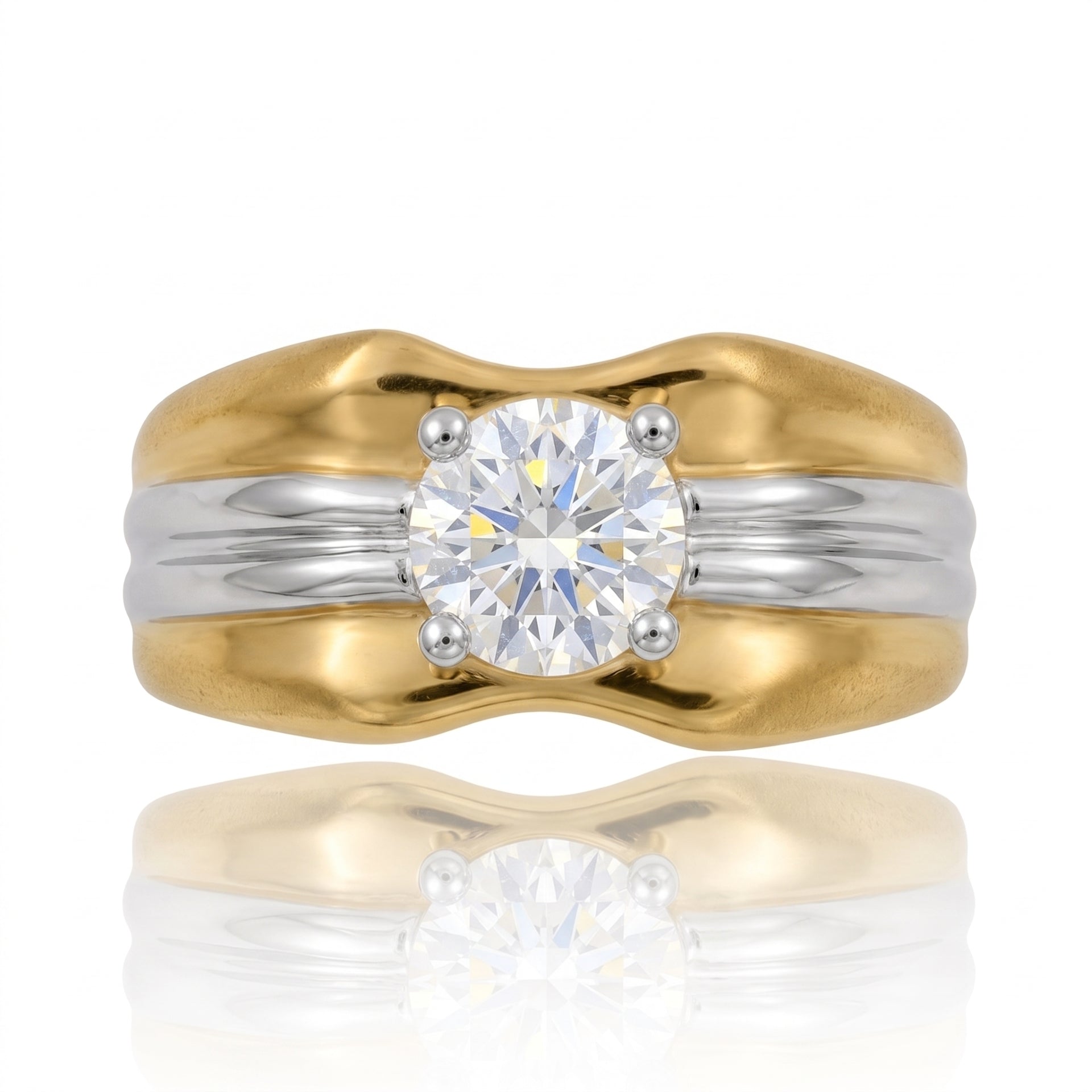 Metro Arc Solitaire Lab Grown Diamond Ring