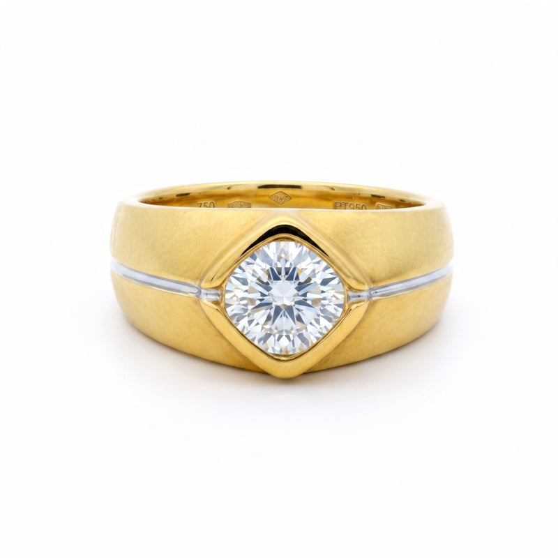 Rhombus Core Solitaire Lab Grown Diamond Ring